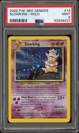 2000 #14 Slowking-Holo PSA 9 Neo Genesis Pokemon