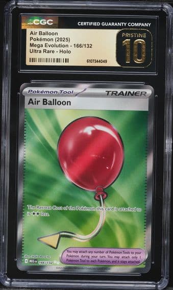 2025 #166 Air Balloon CGC 10 Pristine Meg EN-Mega Evolution Pokemon