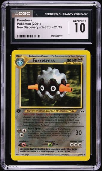 2001 #21 Forretress CGC 10 Neo Discovery - 1st Edition - English Pokemon