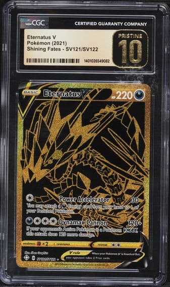 2021 #SV121 Full Art/Eternatus V CGC 10 Pristine Sword & Shield Shining Fates Pokemon