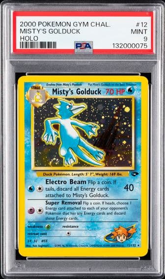 2000 #12 Misty's Golduck PSA 9 Gym Challenge Pokemon