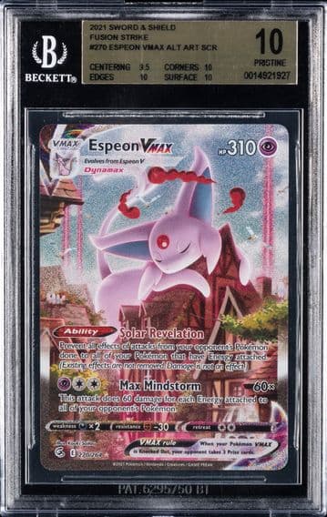 2021 #270 Full Art/Espeon Vmax BGS 10 Sword & Shield Fusion Strike Pokemon