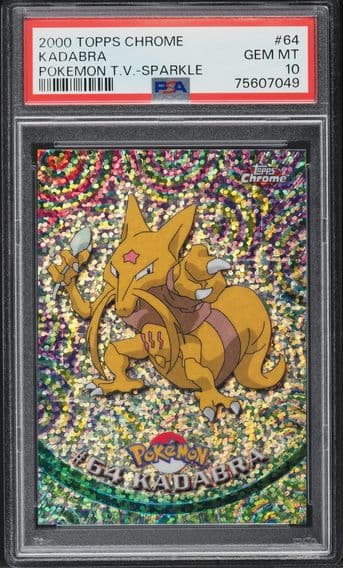 2000 #64 Kadabra PSA 10 Topps Chrome  T.V. Pokemon