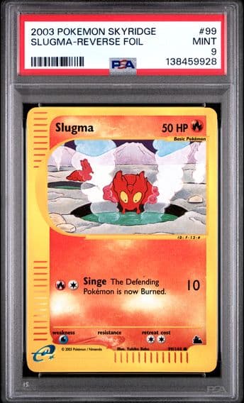 2003 #99 Slugma-Reverse Foil PSA 9 Skyridge Pokemon