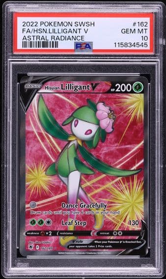2022 #162 Full Art/Hisuian Lilligant V PSA 10 Sword & Shield Astral Radiance Pokemon