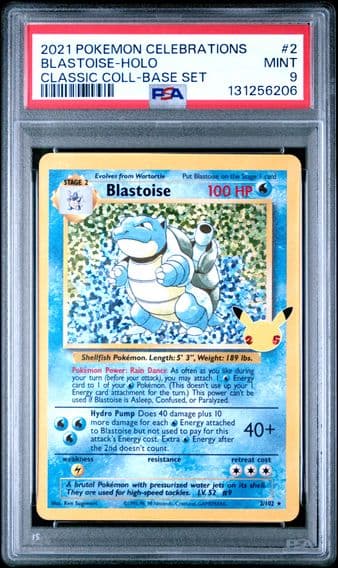 2021 #2 Blastoise-Holo PSA 9 Celebrations Classic Collection Pokemon