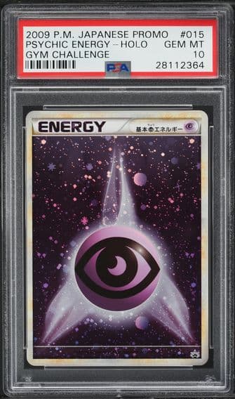 2009 #15 JAPANESE PROMO GYM CHALLENGE HOLO PSYCHIC ENERGY PSA 10 POKEMON