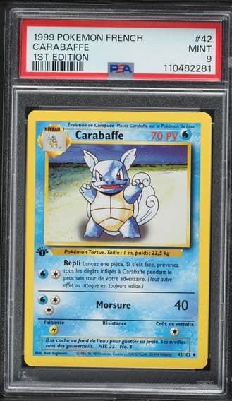 1999 #42 Carabaffe 1st Edition PSA 9 French Pokemon