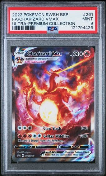 2022 #261 Full Art/Charizard Vmax PSA 9 Swsh Black Star Promo Pokemon