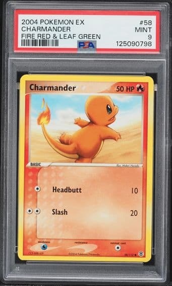 2004 #58 Charmander PSA 9 EX Fire Red & Leaf Green Pokemon