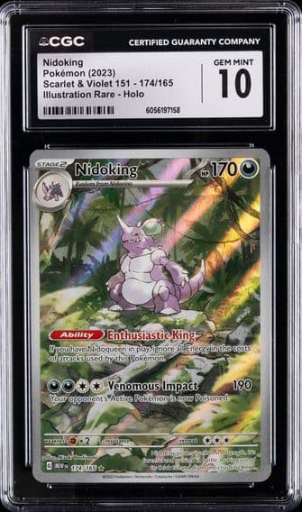 2023 #174 Nidoking CGC 10 Mew EN-151 Pokemon