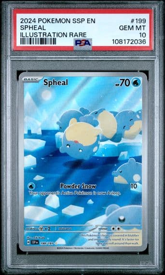 2024 #199 Spheal PSA 10 Ssp EN-Surging Sparks Pokemon