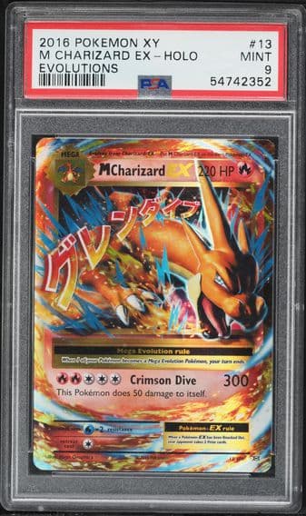 2016 #13 M Charizard EX PSA 9 XY Evolutions Pokemon