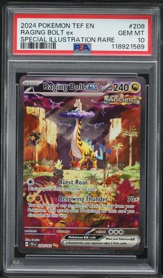 2024 #208 Raging Bolt EX PSA 10 Tef EN-Temporal Forces Pokemon