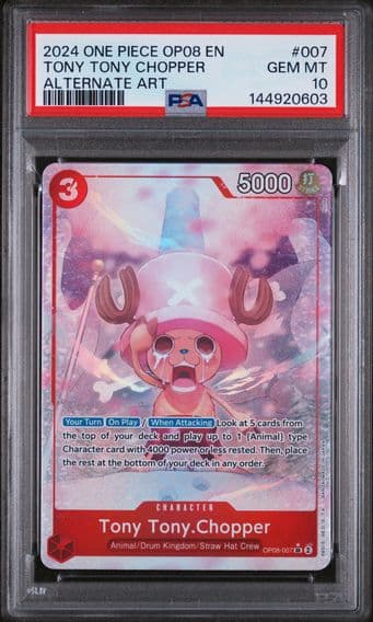 2024 #007 Tony Tony Chopper Alternate Art PSA 10 OP08-Two Legends One Piece