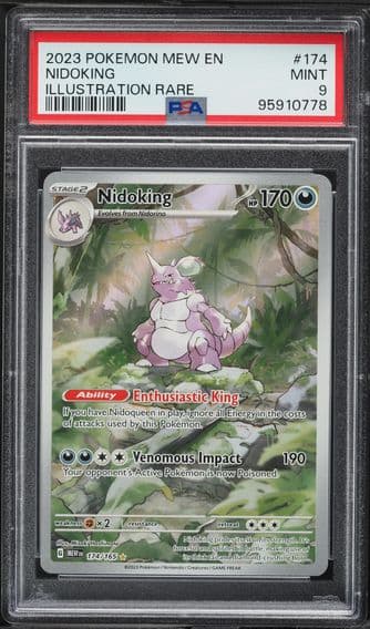 2023 #174 Nidoking PSA 9 Mew EN-151 Pokemon