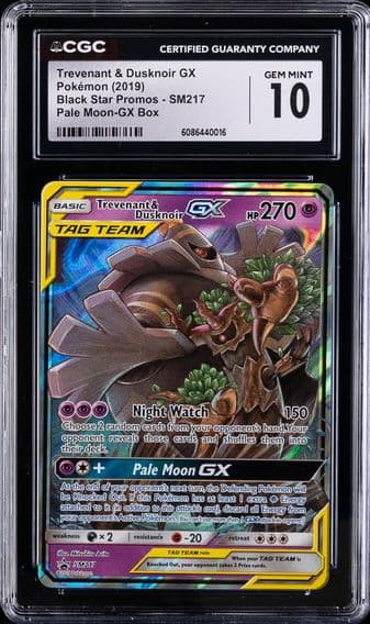 2016 #SM217 Trevenant & Dusknoir GX CGC 10 Black Star Promos - Sun & Moon - English Pokemon