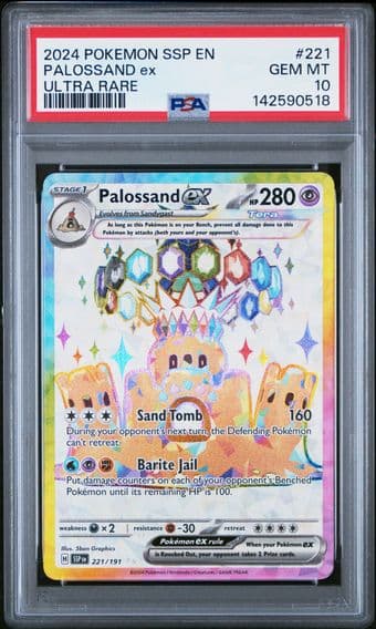 2024 #221 Palossand EX PSA 10 Ssp EN-Surging Sparks Pokemon