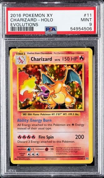 2016 #11 Charizard-Holo PSA 9 XY Evolutions Pokemon