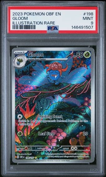 2023 #198 Gloom PSA 9 Obf EN-Obsidian Flames Pokemon