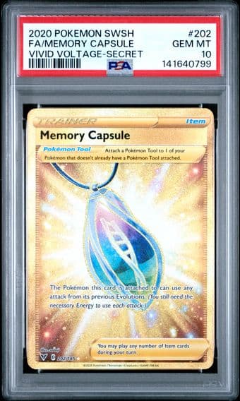2020 #202 Full Art/Memory Capsule PSA 10 Sword & Shield Vivid Voltage Pokemon