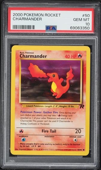 2000 #50 Charmander PSA 10 Rocket Pokemon