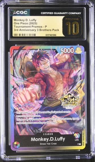 2025 #P Monkey D. Luffy CGC 10 Pristine Tournament Promos - English