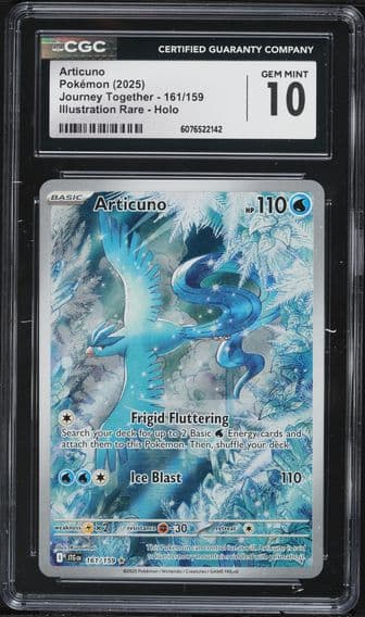 2025 #161 Articuno CGC 10 Jtg EN-Journey Together Pokemon