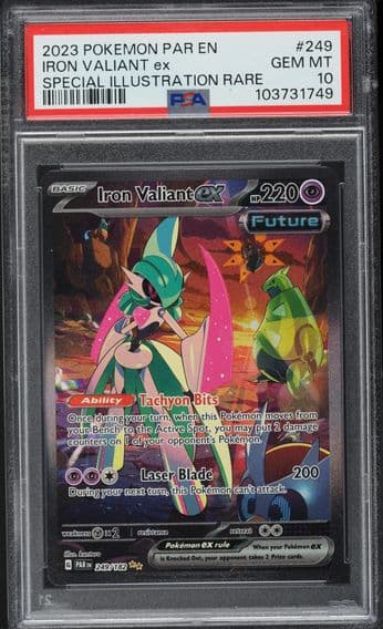 2023 #249 SV PARADOX RIFT SIR IRON VALIANT EX PSA 10 POKEMON