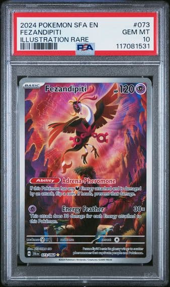 2024 #073 Fezandipiti PSA 10 Sfa EN-Shrouded Fable Pokemon