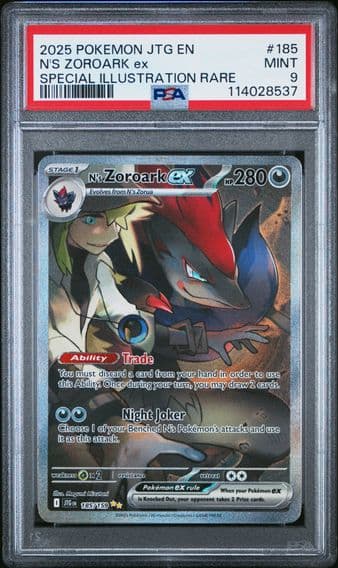 2025 #185 N's Zoroark EX PSA 9 Jtg EN-Journey Together Pokemon