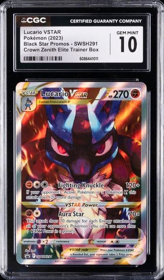 2023 #291 Full Art/Lucario Vstar CGC 10 Swsh Black Star Promo Pokemon