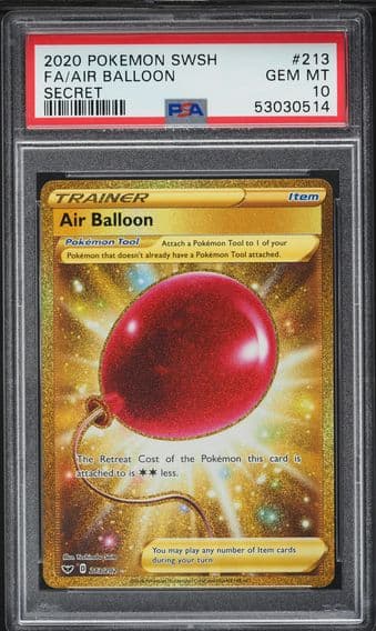 2020 #213 Full Art/Air Balloon PSA 10 Sword & Shield Pokemon