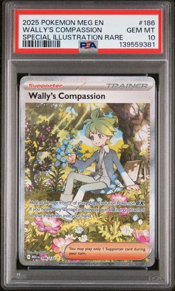 2025 #186 Wally's Compassion PSA 10 Meg EN-Mega Evolution Pokemon
