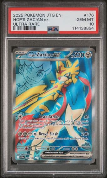 2025 #176 Hop's Zacian EX PSA 10 Jtg EN-Journey Together Pokemon