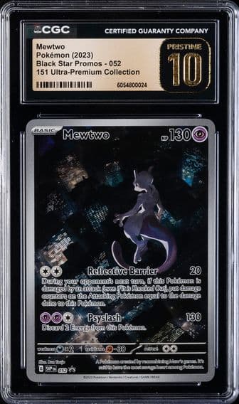 2023 #052 Mewtwo CGC 10 Pristine Svp EN-SV Black Star Promo Pokemon