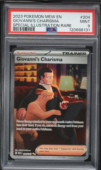 2023 #204 Giovanni's Charisma PSA 9 Mew EN-151 Pokemon