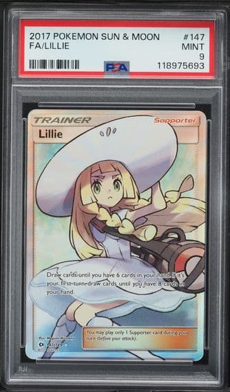 2017 #147 Full Art/Lillie PSA 9 Sun & Moon Pokemon