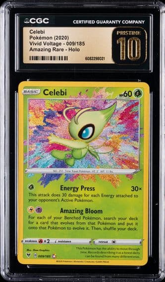 2020 #009 Celebi CGC 10 Pristine Sword & Shield Vivid Voltage Pokemon