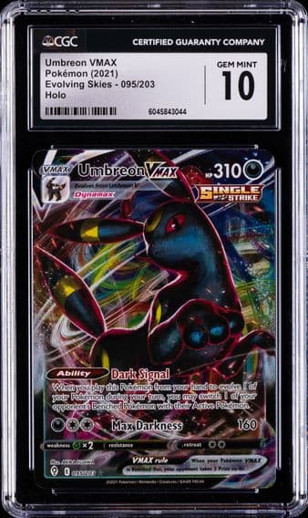 2021 #095 Full Art/Umbreon Vmax CGC 10 Sword & Shield Evolving Skies Pokemon