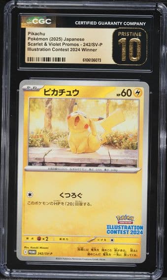 2025 #242 Pikachu CGC 10 Pristine Japanese SV-P Promo Pokemon