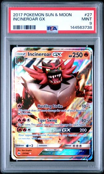 2017 #27 Incineroar GX PSA 9 Sun & Moon Pokemon