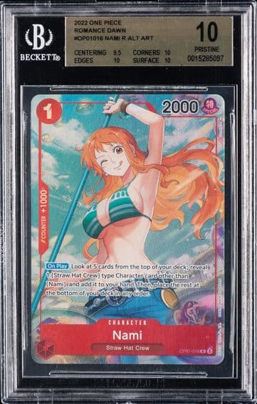 2022 #016 Nami BGS 10 One Piece OP01-Romance Dawn Pokemon