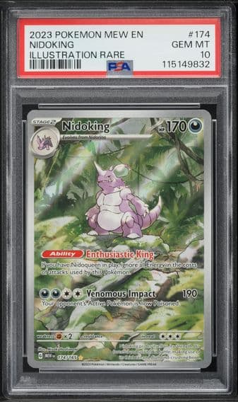 2023 #174 Nidoking PSA 10 Mew EN-151 Pokemon