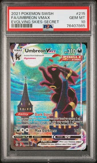 2021 #215 Full Art/Umbreon Vmax PSA 10 Sword & Shield Evolving Skies