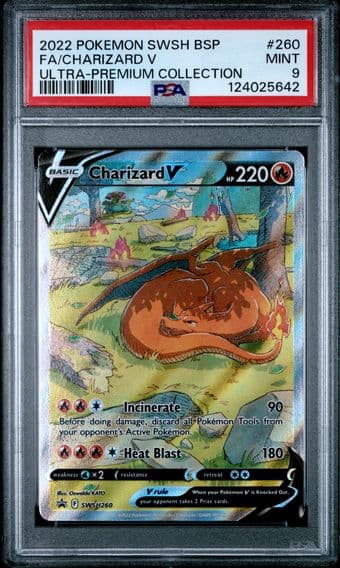 2022 #260 Full Art/Charizard V PSA 9 Swsh Black Star Promo Pokemon