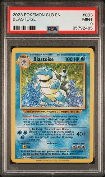 2023 #003 Blastoise PSA 9 Clb-Trading Card Game Classic Blastoise & Suicune EX Deck Pokemon
