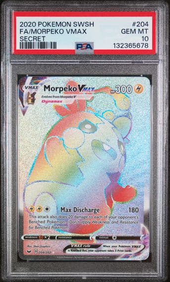 2020 #204 Full Art/Morpeko Vmax PSA 10 Sword & Shield Pokemon