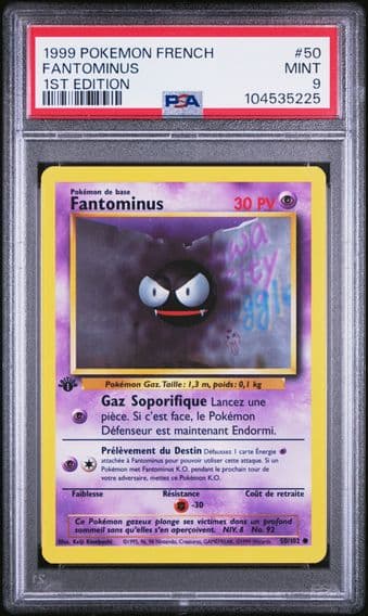 1999 #50 Fantominus 1st Edition PSA 9 French Pokemon
