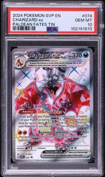 2024 #074 Charizard EX PSA 10 Svp EN-SV Black Star Promo Pokemon